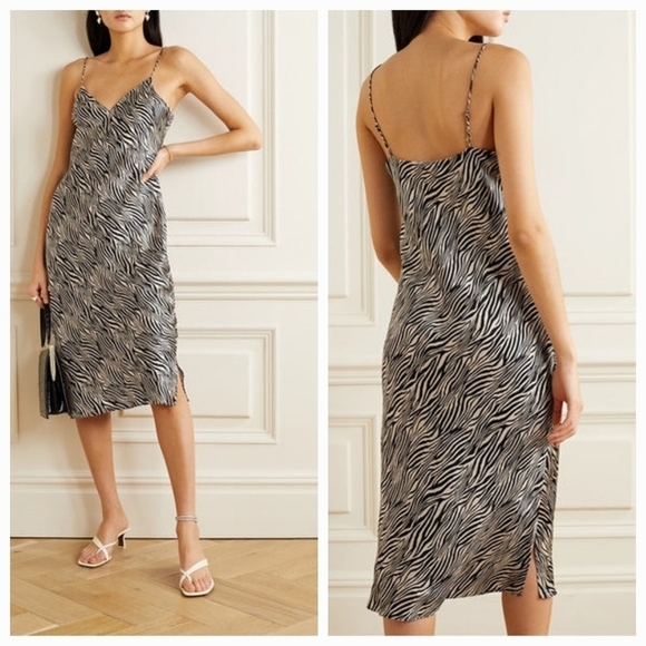 CAMI NYC the Silk Raven Dress in Zebra size S - Picture 1 of 8